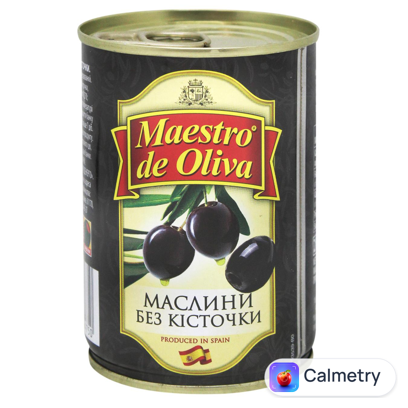 Маслини Maestro de Oliva чорні без кісточки 280г — фото продукту