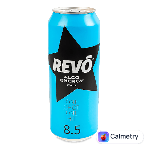 Напій енергетичний Revo Кокос слабоалкогольний з/б, 0,5л