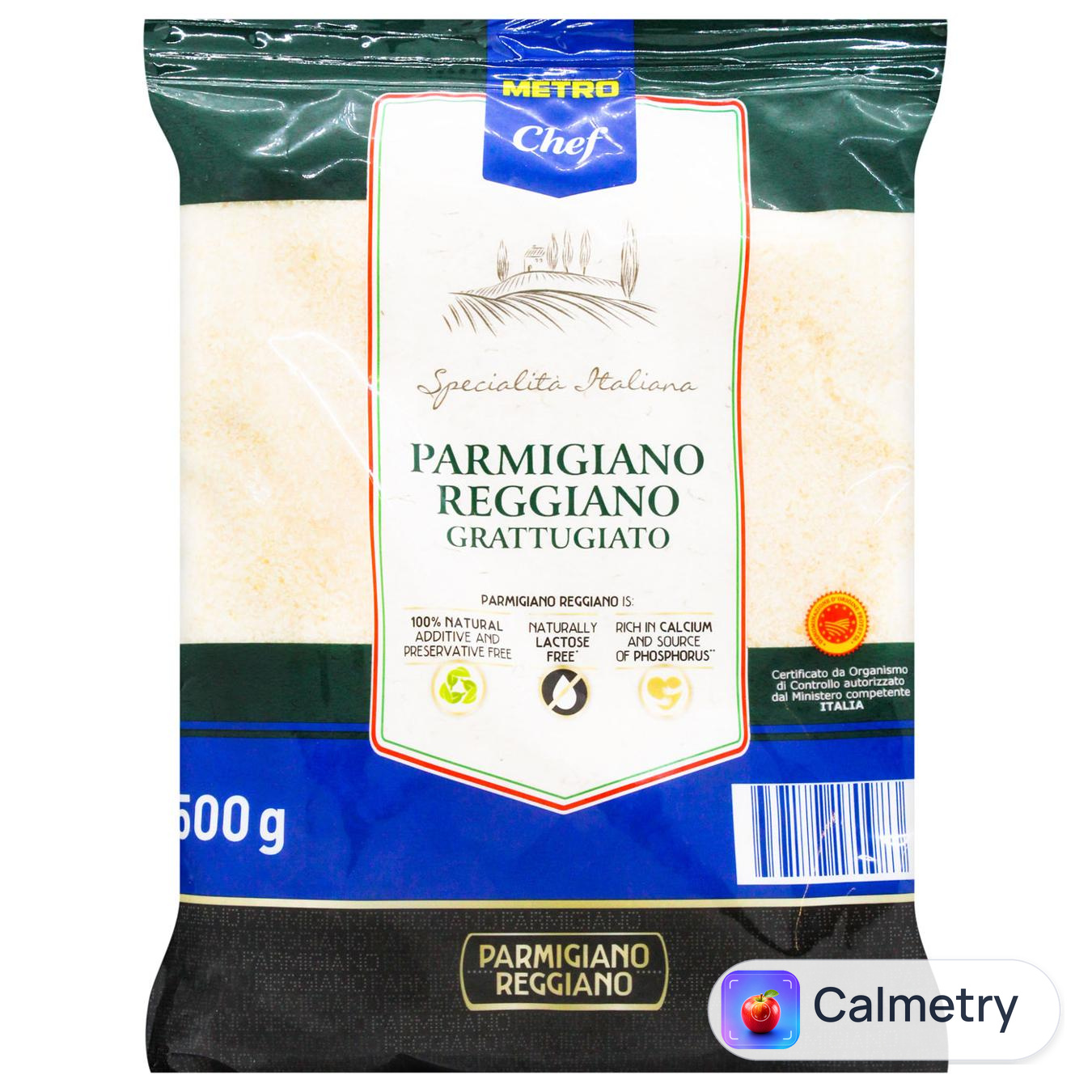 Сир Metro Chef Parmigiano Reggiano твердий тертий 32% 500г
