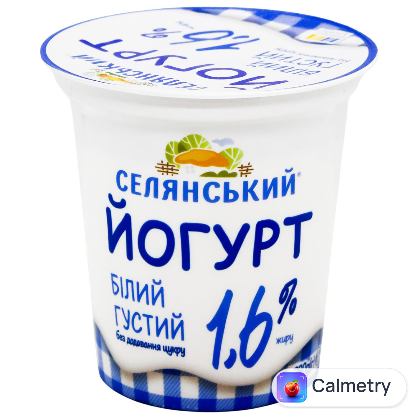 Йогурт Селянський Білий густий без цукру 1,6% 280г