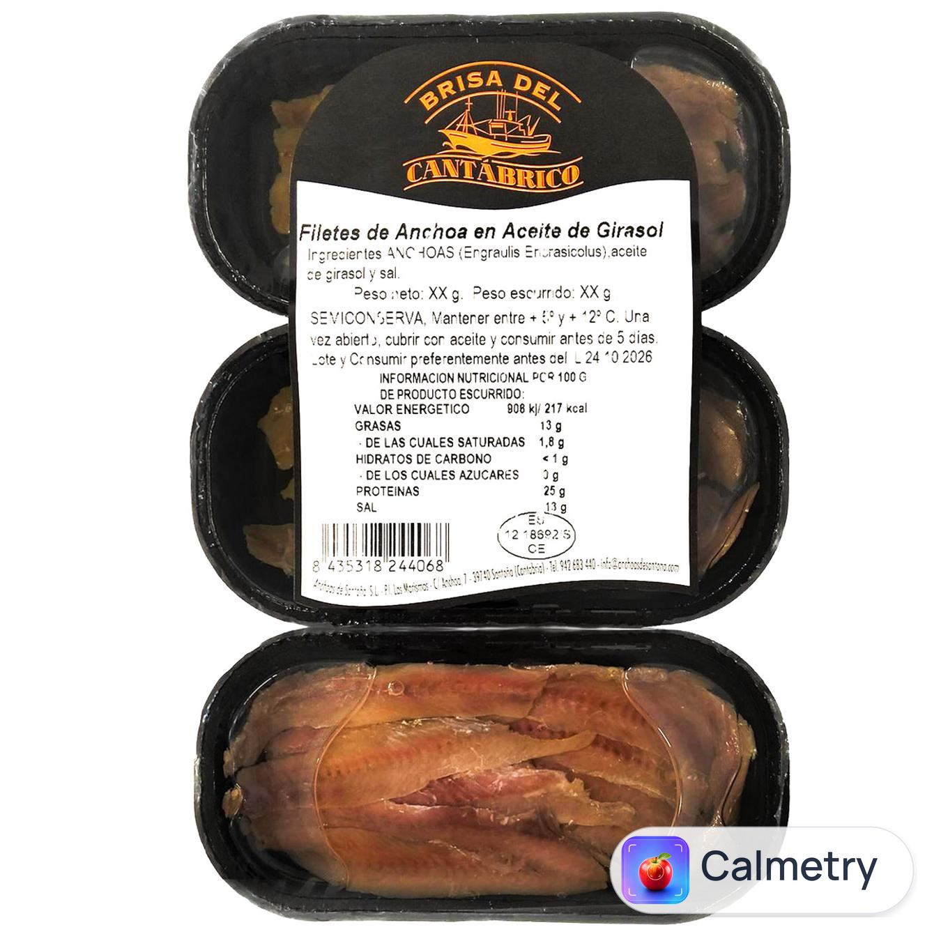Анчоуси філе Brisa del Cantabrico в олії 40г х 3шт