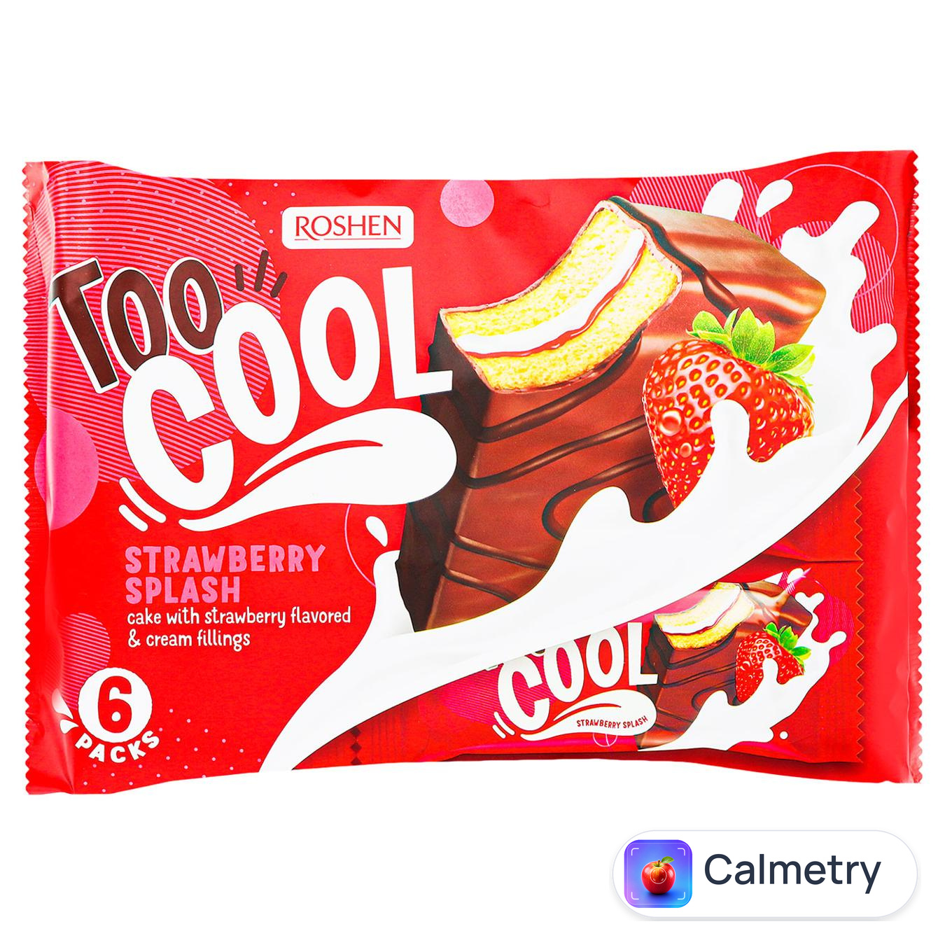Тістечка Roshen Too Cool Strawberry Splash бисквитные 270г — фото продукту