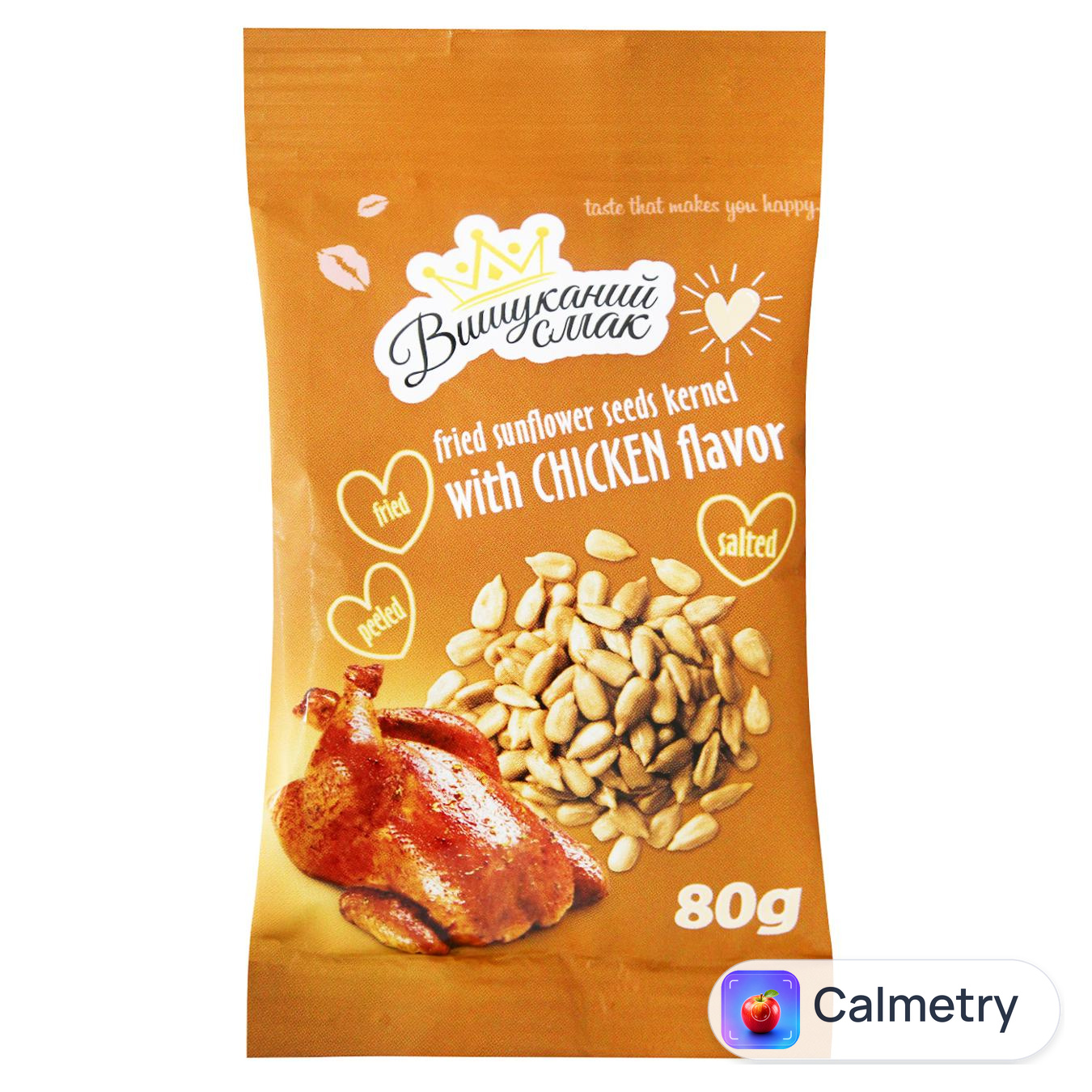 Ядро соняшника Вишуканий Смак смажене зі смаком курки 80г — фото продукту