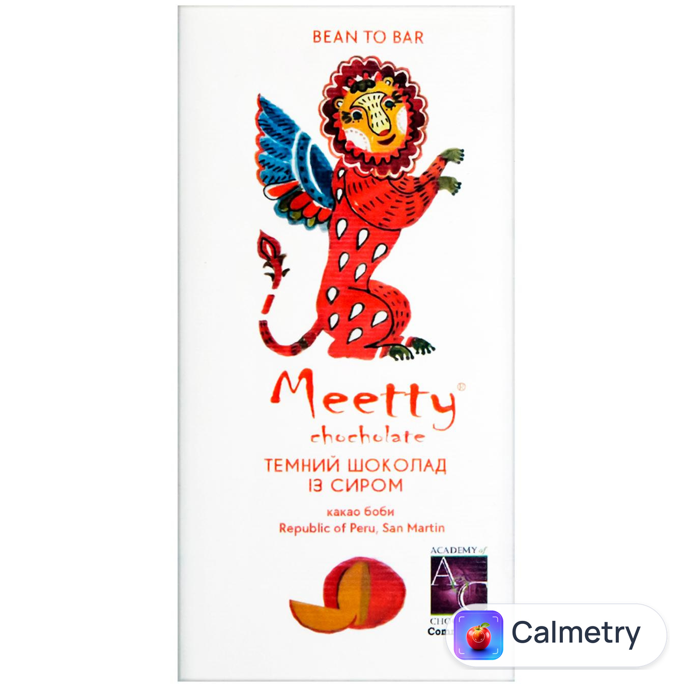 Шоколад чорний Meetty з сиром 60% 65г