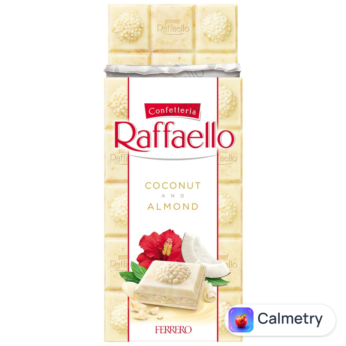 Шоколад білий Raffaello p мигдалем 90г — фото продукту