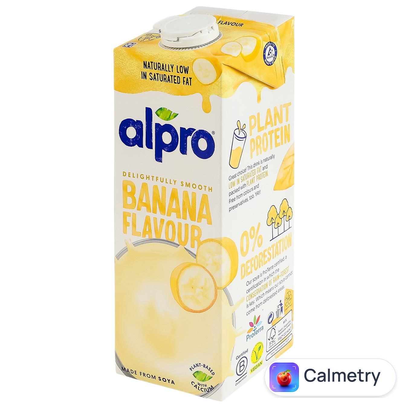 Напій соєвий Alpro зі смаком банану з кальцієм 1л — фото продукту