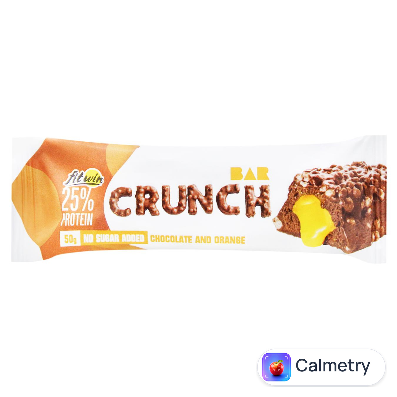 Батончик протеїновий FitWin Crunch Bar Шоколад-апельсин 50г — фото продукту