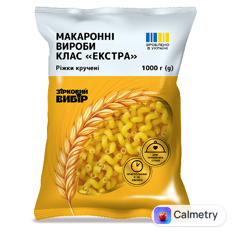 Вироби макаронні Зірковий вибір Ріжки кручені, 1000г