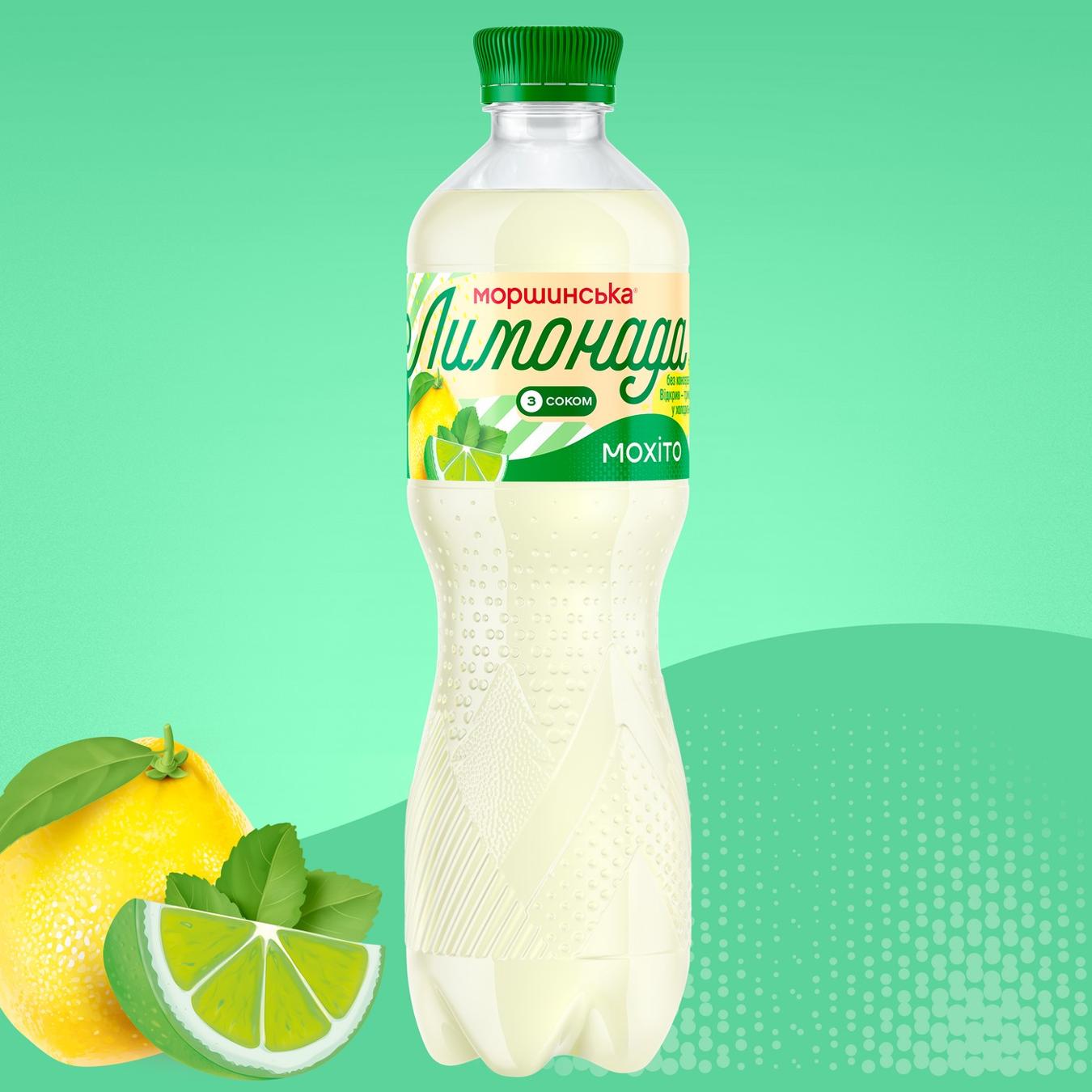 Напій газований Моршинська Лимонада Мохіто 0,5л — фото продукту