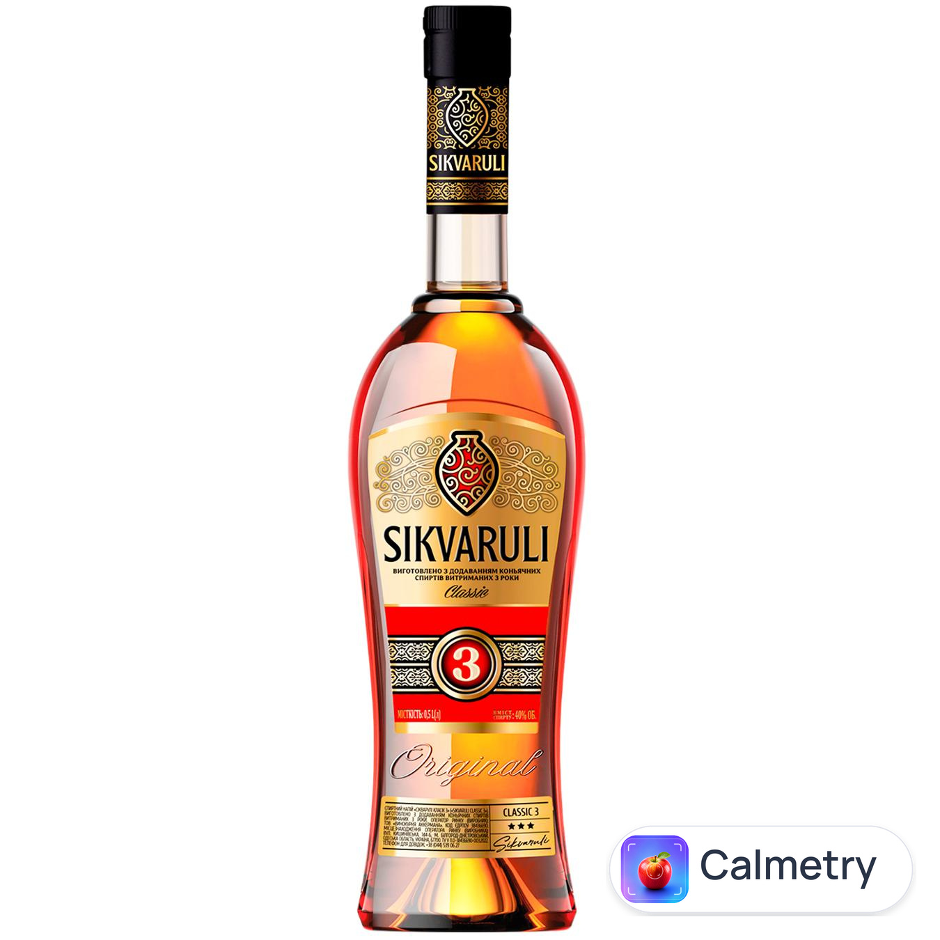 Напій спиртний Sikvaruli Classic 3 роки 40% 0,5л