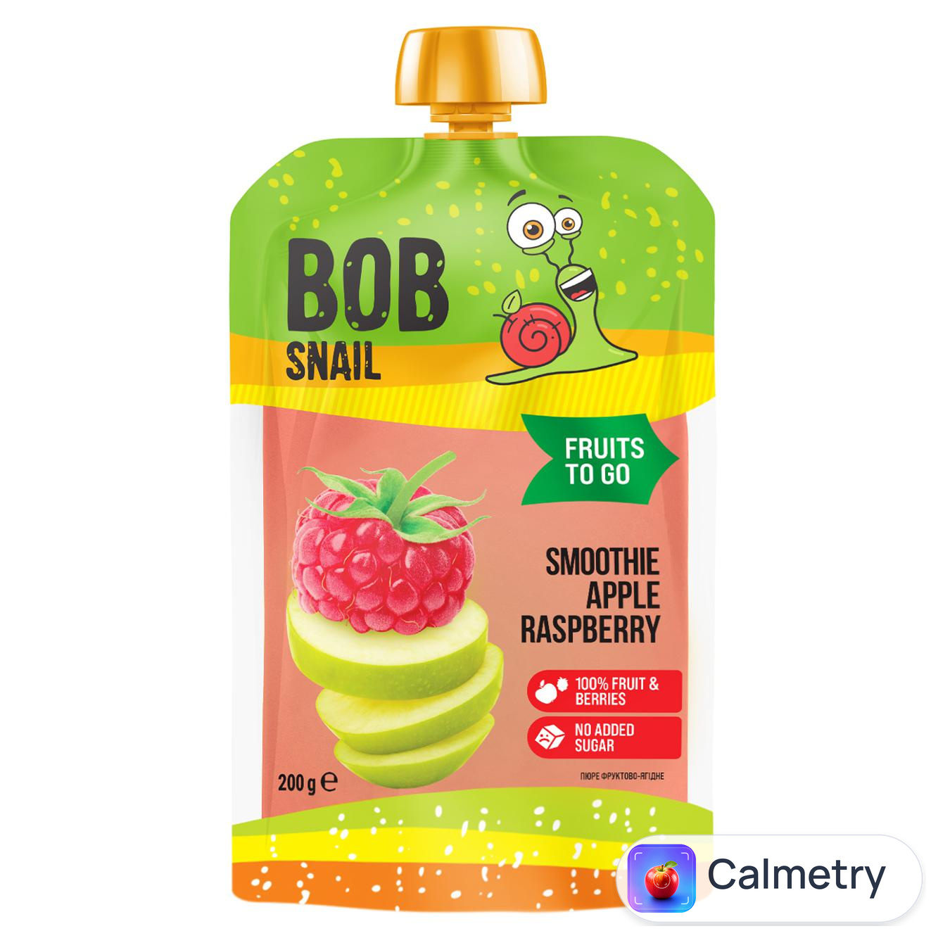 Смузі Bob Snail яблуко-малина 200г — фото продукту