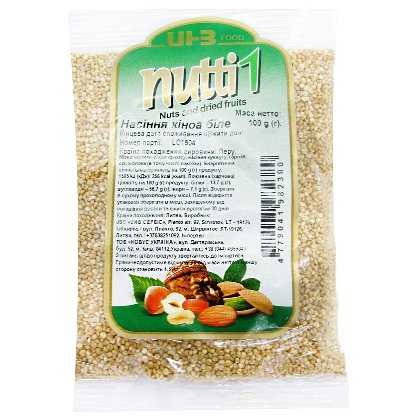 Насіння кіноа Nutti біле 100г — фото продукту
