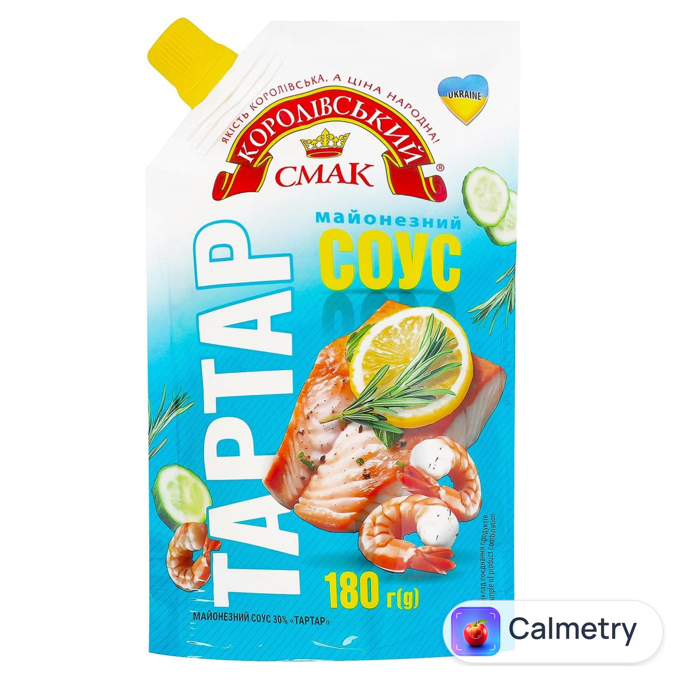 Майонезний соус Королівський Смак Тартар 30% 180г — фото продукту