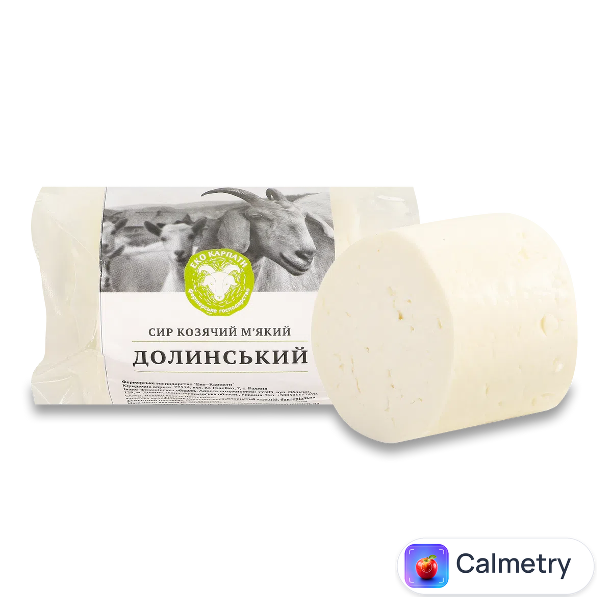 Сир «Лавка Традицій» «Еко Карпати» «Долинський» козячий м'який 32%