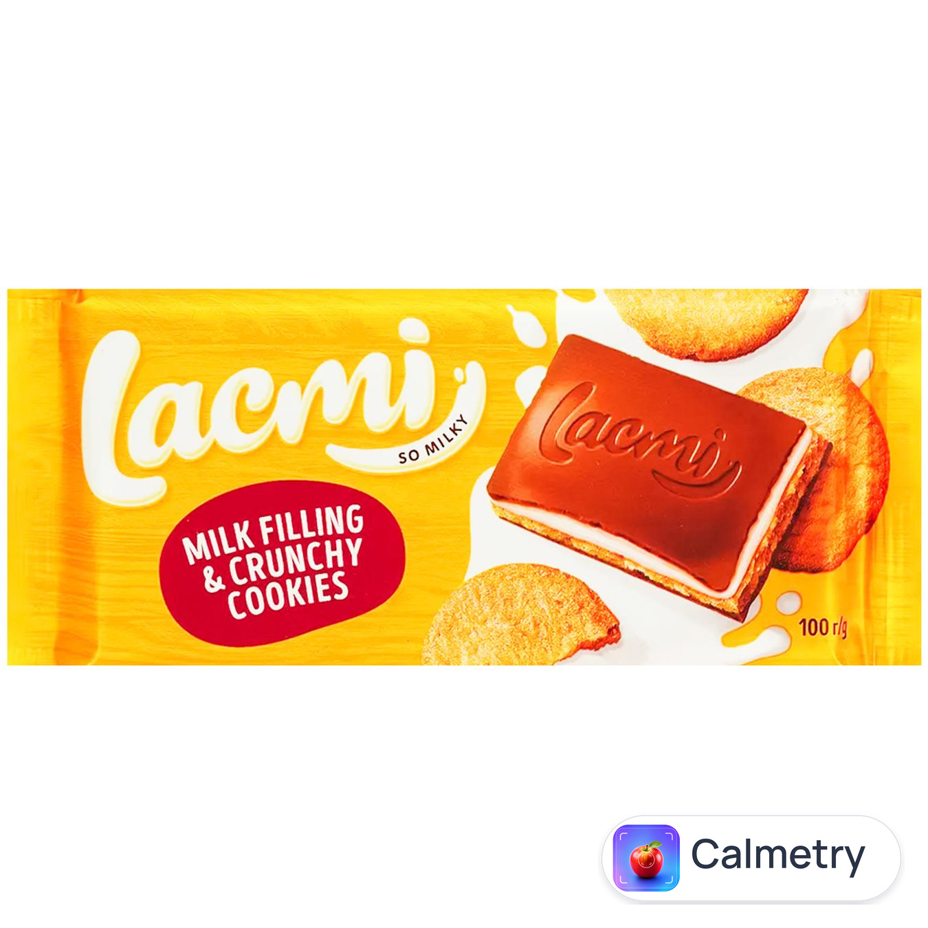 Шоколад молочний Roshen Lacmi з молочною начинкою та печивом 100г