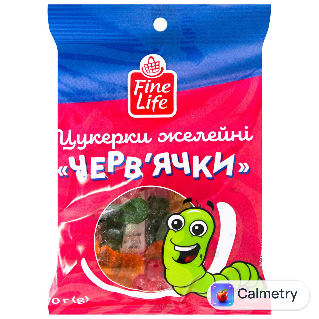 Цукерки Fine Life Черв'ячки желейні 70г