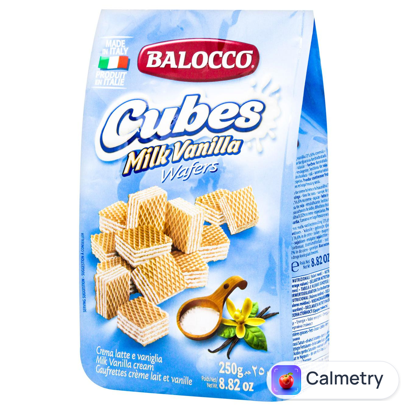 Вафлі Balloco Cubes з молочно-ванільною начинкою 250г