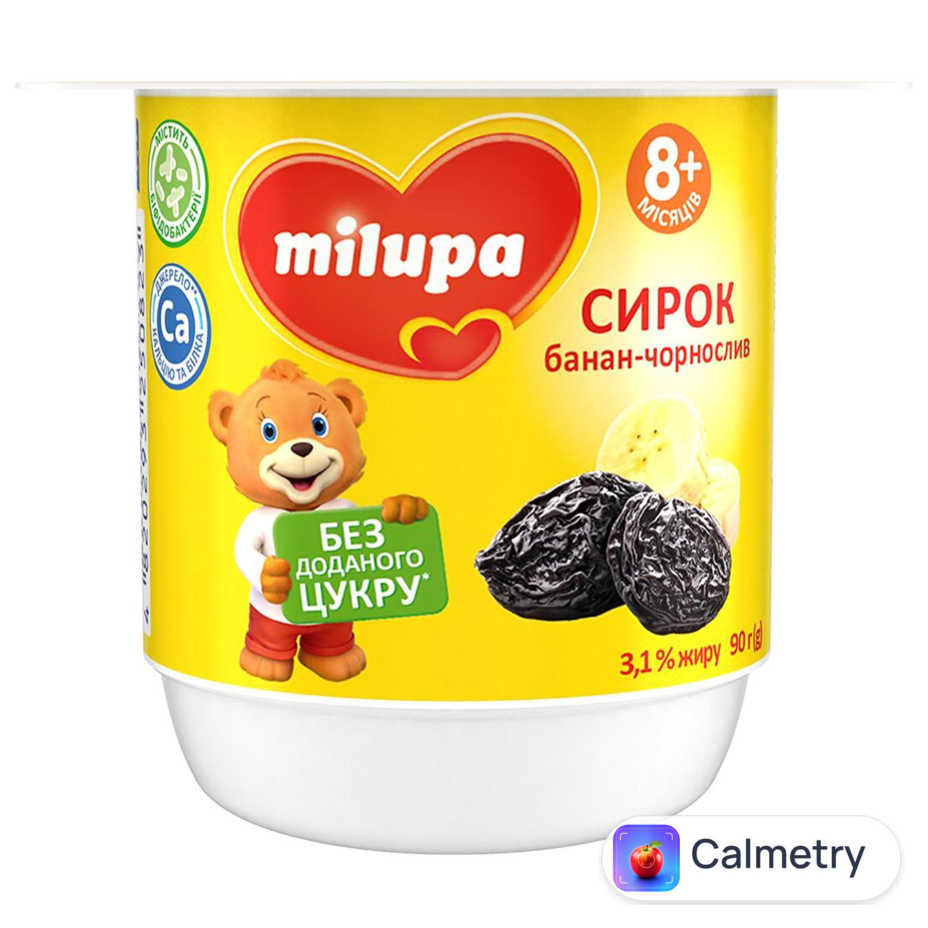 Сирок Milupa Банан-чорнослив 3,1% 90г