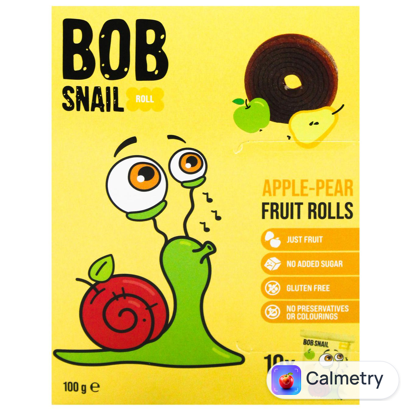 Цукерки Bob Snail яблуко-груша 100г — фото продукту