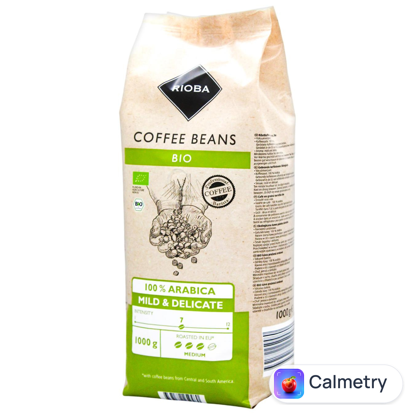 Кава в зернах Rioba Organic Bio Beans 1кг