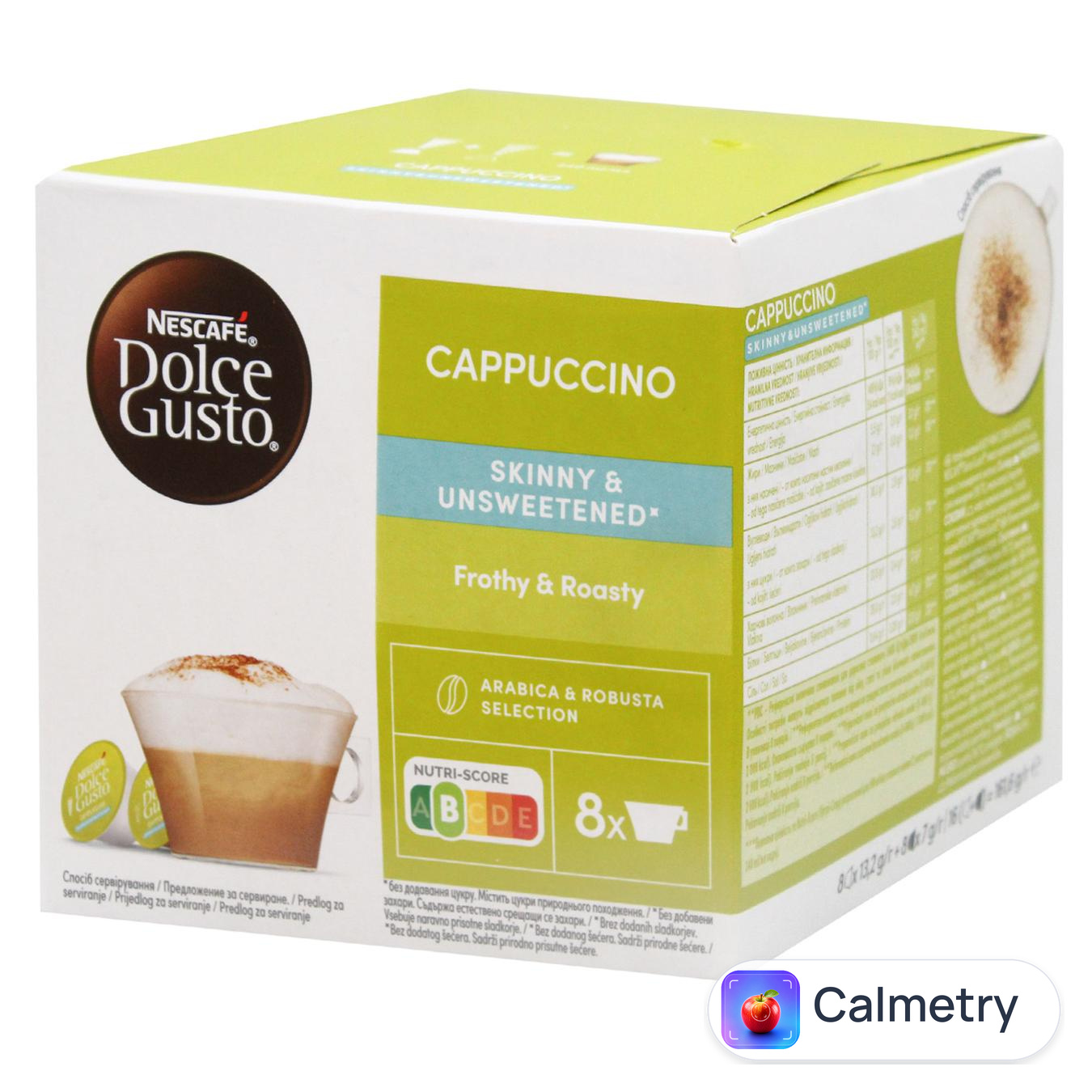Кава в капсулах Nescafe Dolce Gusto Skinny&Unsweetene Cappuccino 161,6г 16шт — фото продукту
