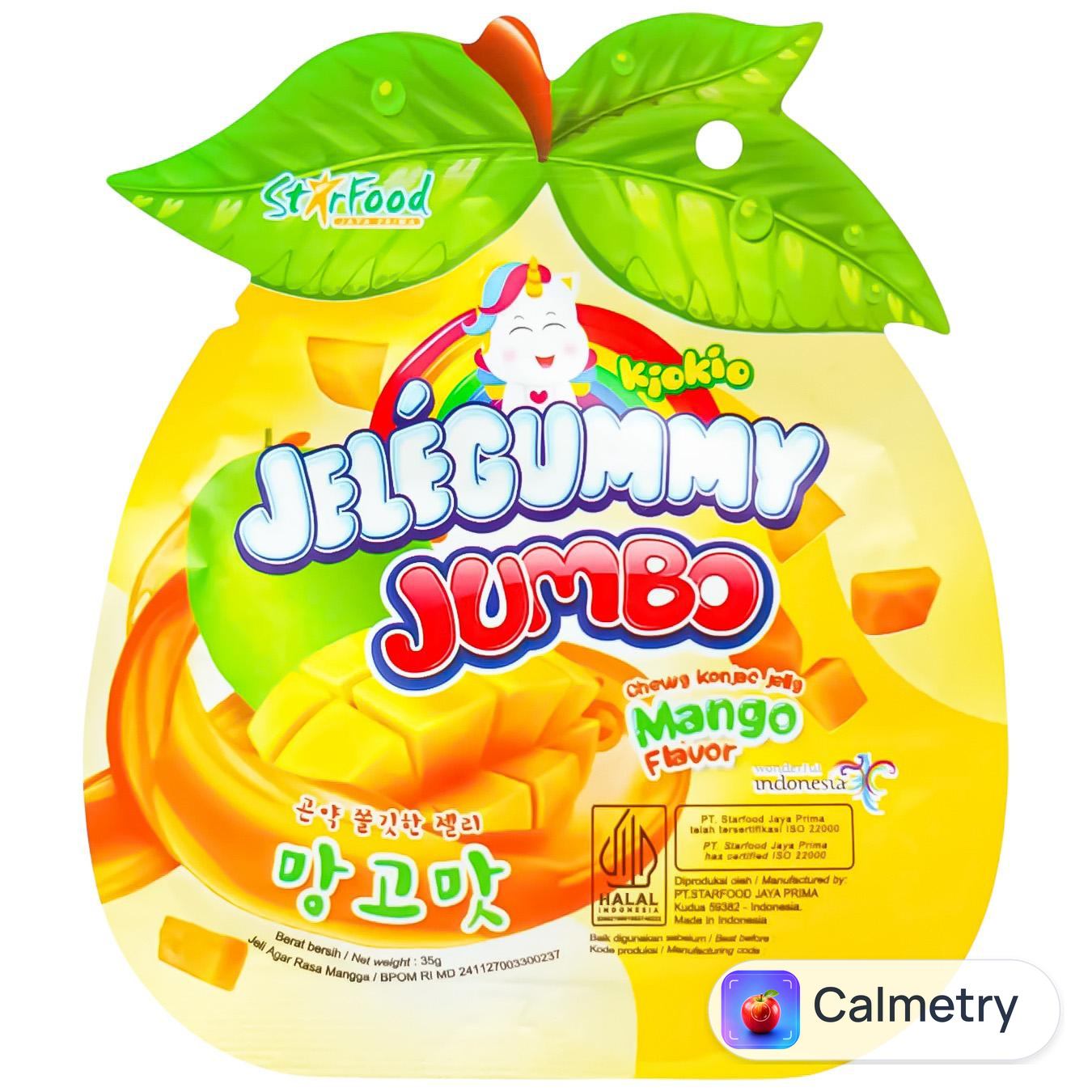 Цукерки Kiokio Jelegummy Jumbo Mango желейні 35г — фото продукту