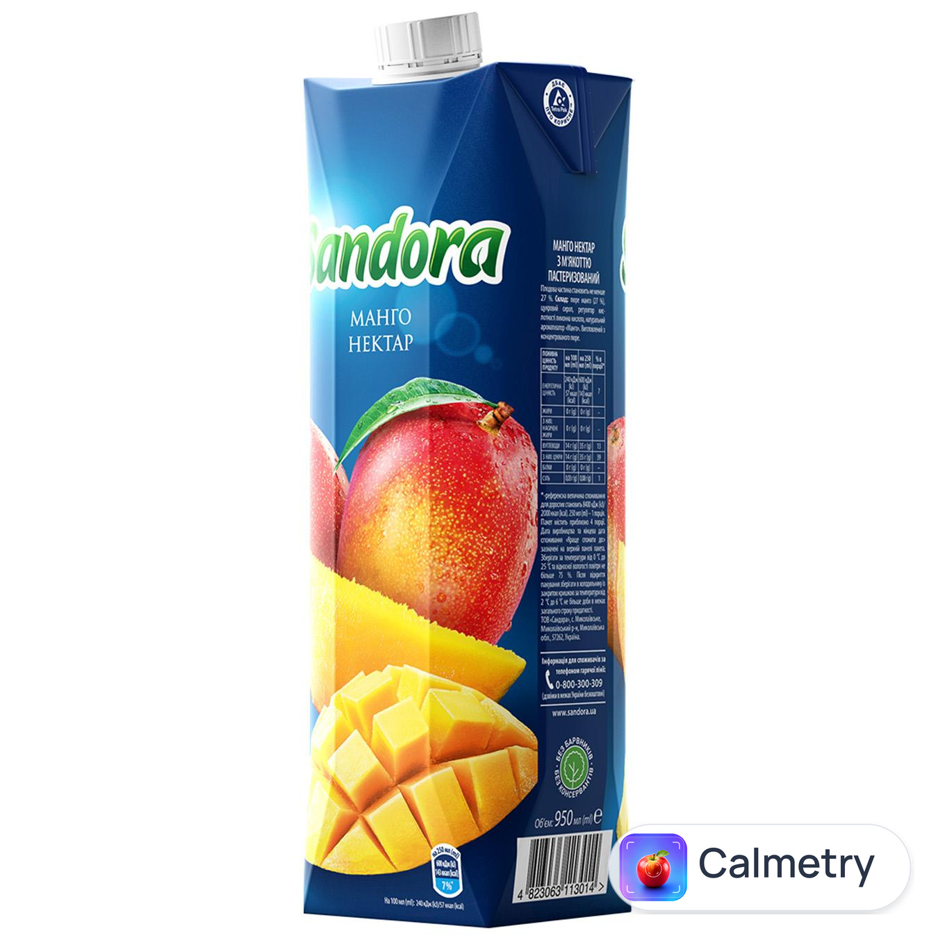 Нектар Sandora манго 0,95л — фото продукту