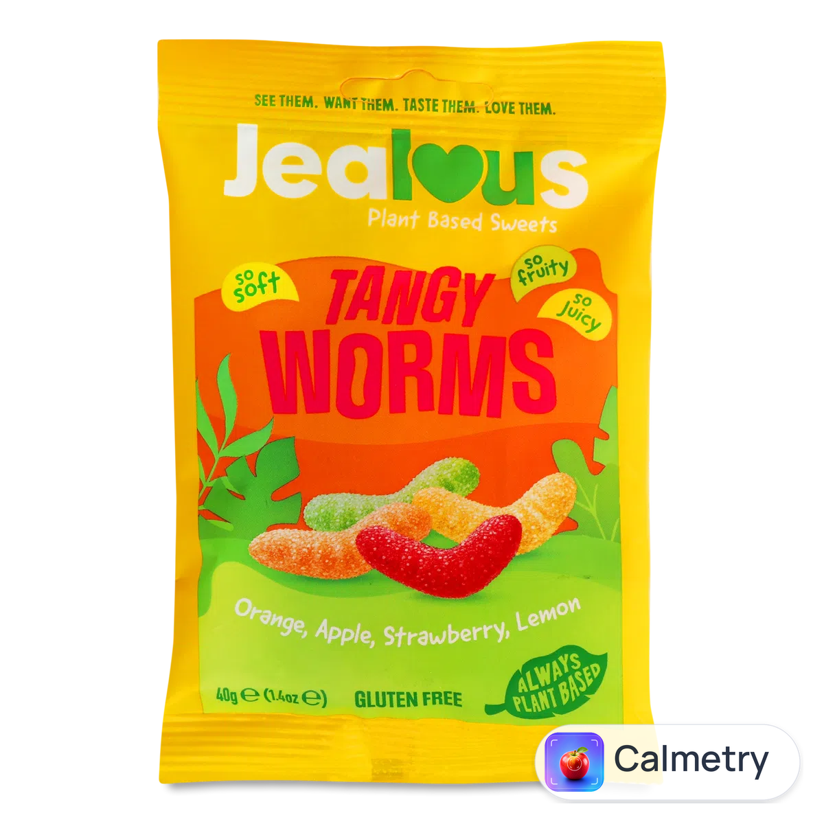 Цукерки Jealous Sweets Tangy Worms желейні 40г