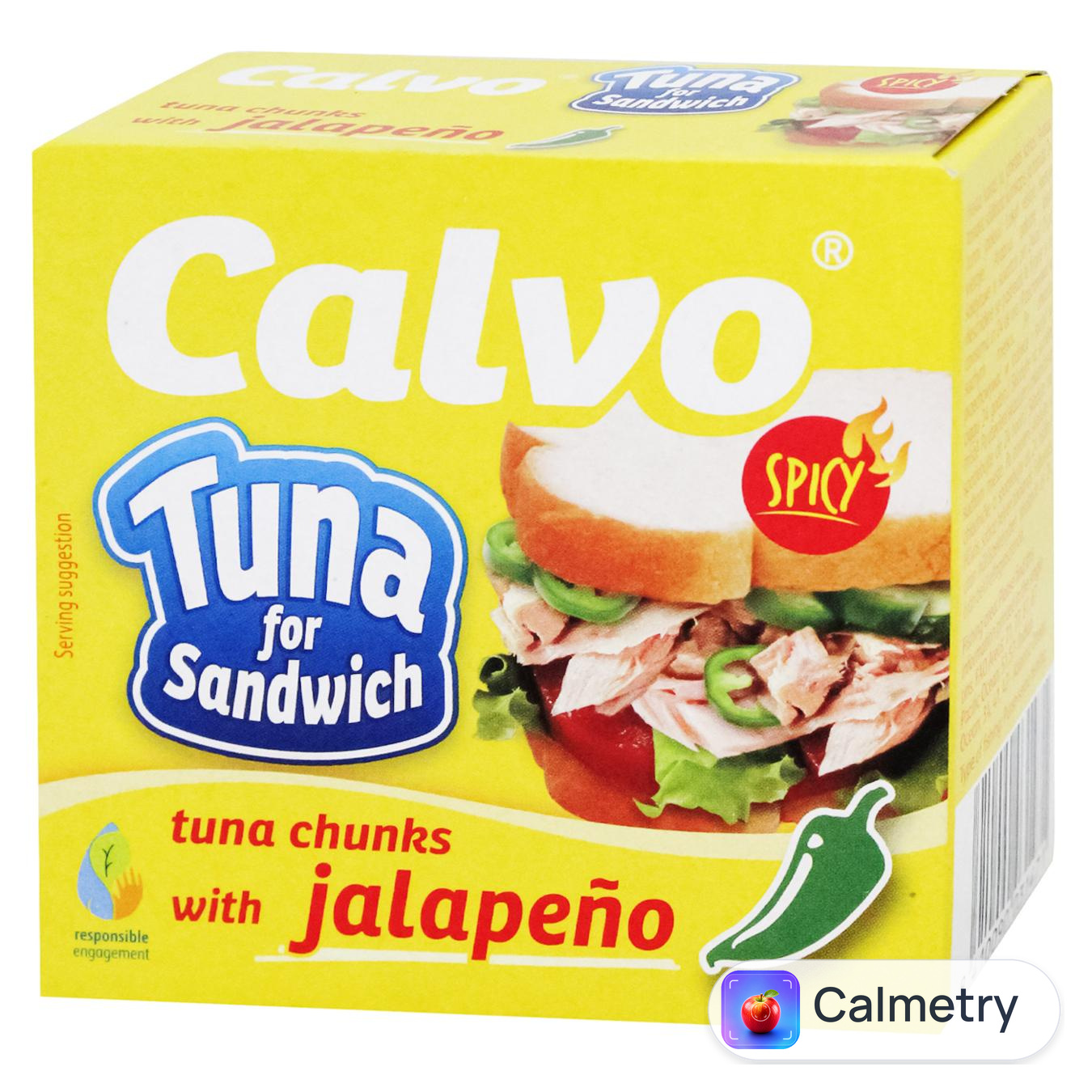 Тунець Calvo для сендвічів з гострим перцем Халапеньйо 142г — фото продукту