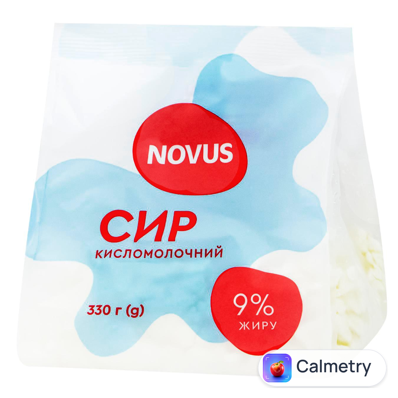 Сир кисломолочний Novus 9% 330г — фото продукту