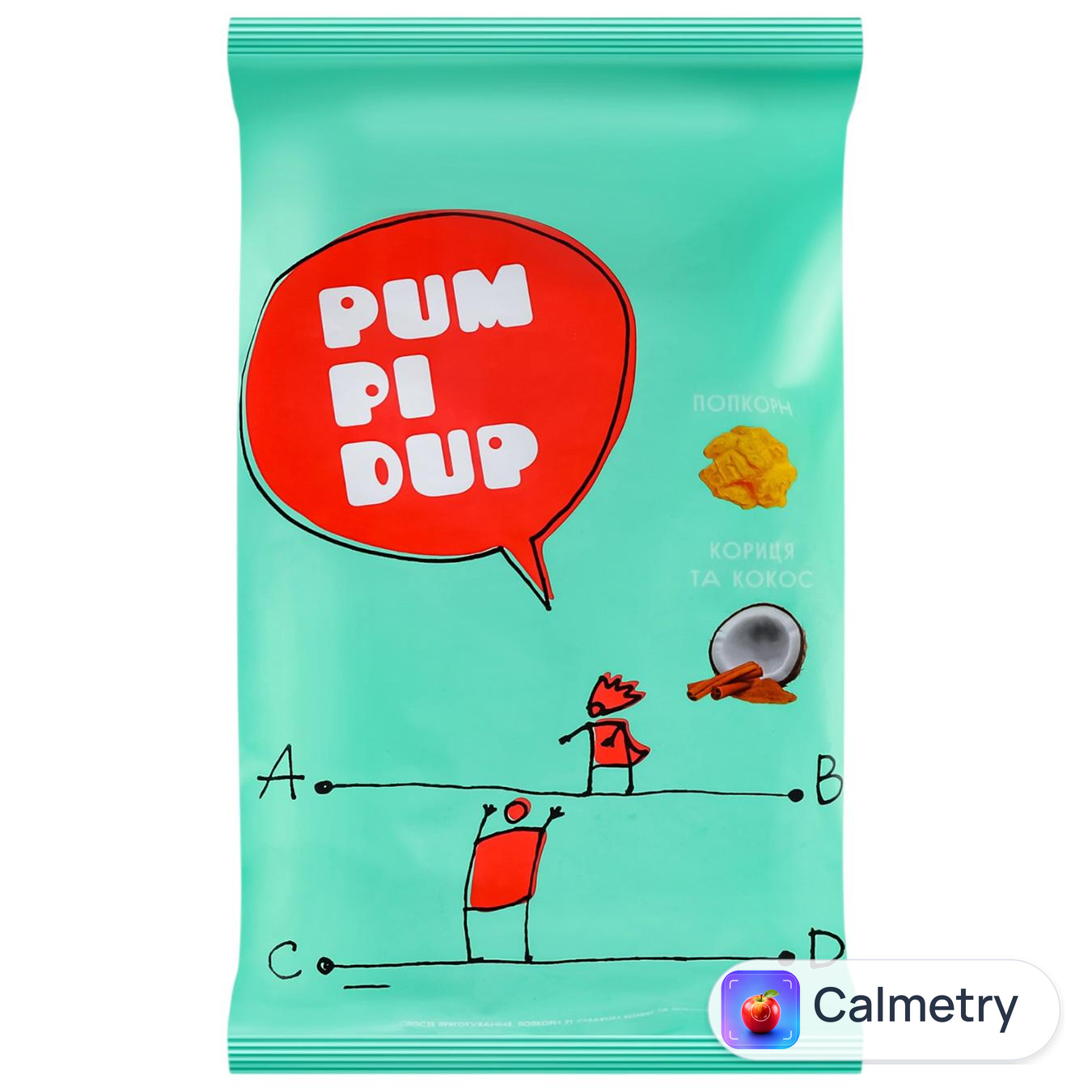 Попкорн Pumpidup Кориця та кокос з ароматом пряженого молока 90г — фото продукту