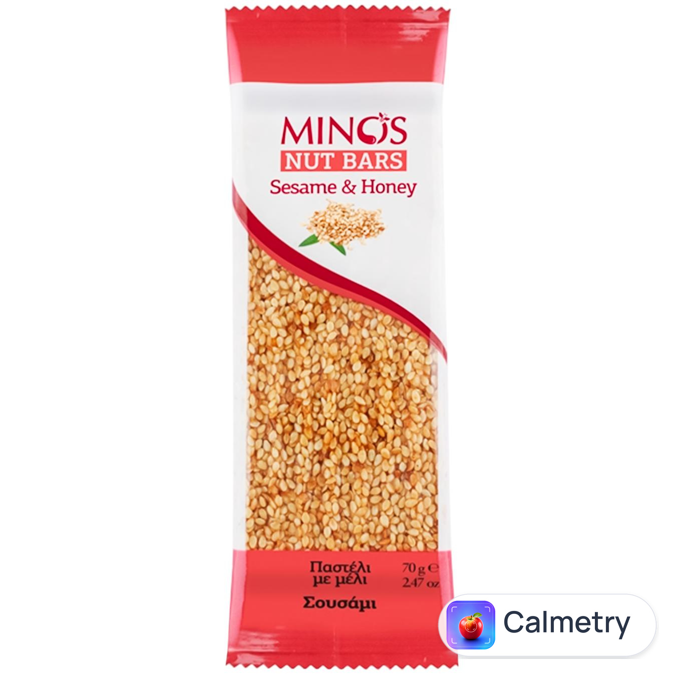 Батончик Minos з насінням кунжуту та медом 70г