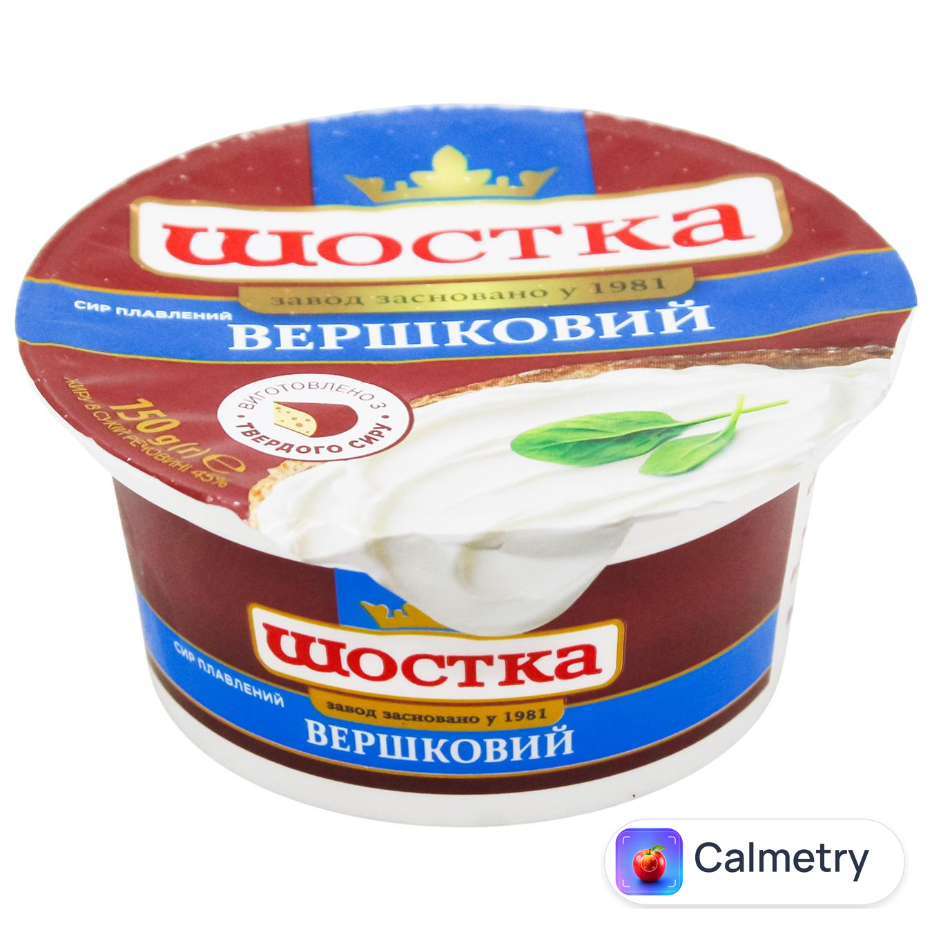 Сир плавлений Шостка Вершковий 45% 150г