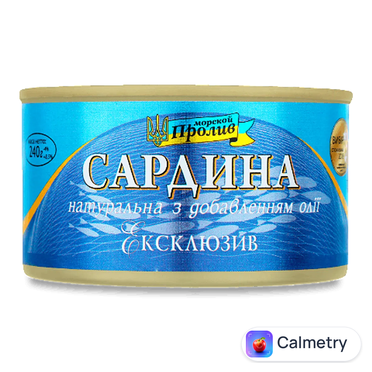 Сардина «Морской пролив» ексклюзив натуральна з додаванням олії №5 240г