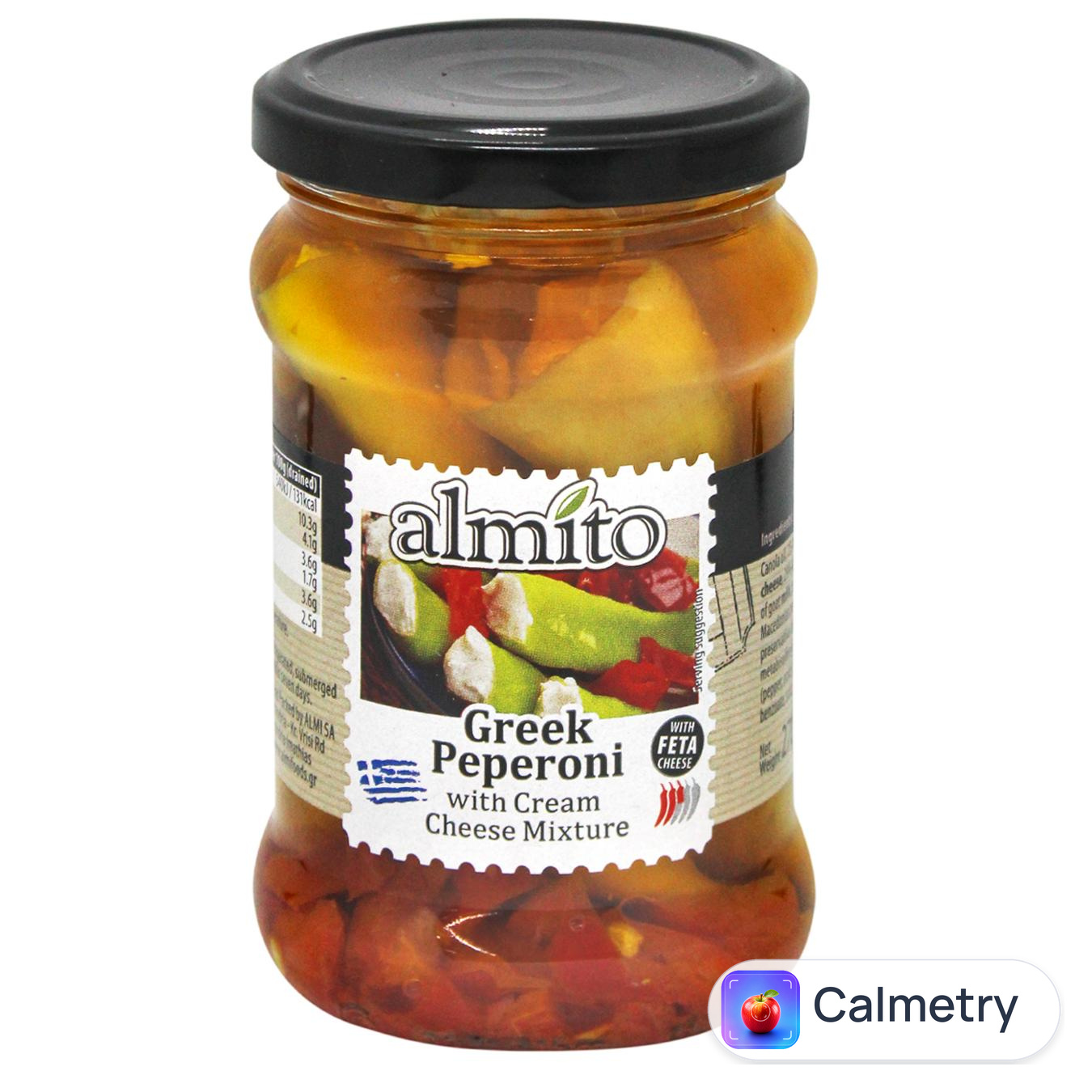 Перець Almito зелений грецький з начинкою з вершкового сиру 270г — фото продукту