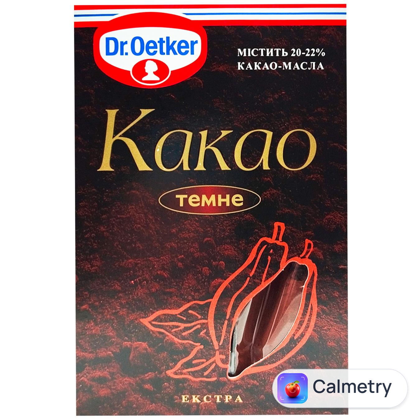 Какао-порошок Dr.Oetker темний 100г — фото продукту