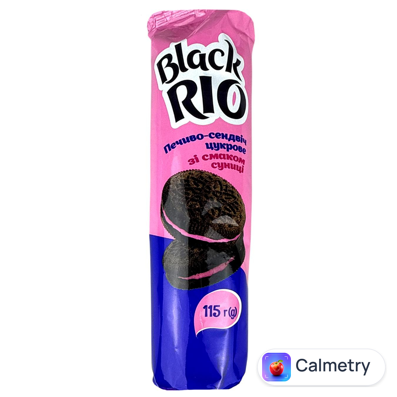 Печиво Українська Зірка Black Rio зі смаком суниці 115г