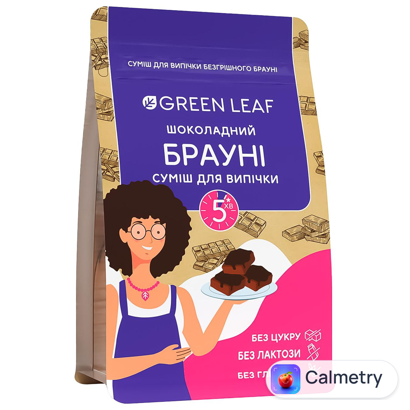 Суміш для випічки Green Leaf Шоколадний брауні 300г — фото продукту