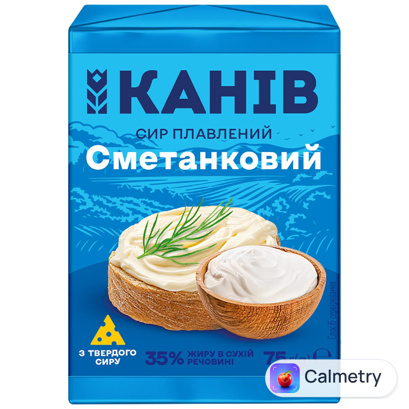 Сир плавлений Канів Сметанковий 40% 75г КаніВ 1971