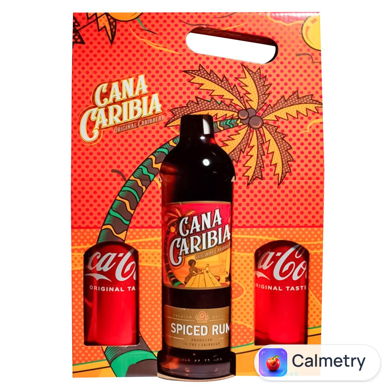 Ромовий напій Cana Caribia Spiced Gold 35% 0,7л + напій газований Coca Cola 2шт*330мл кана карібія