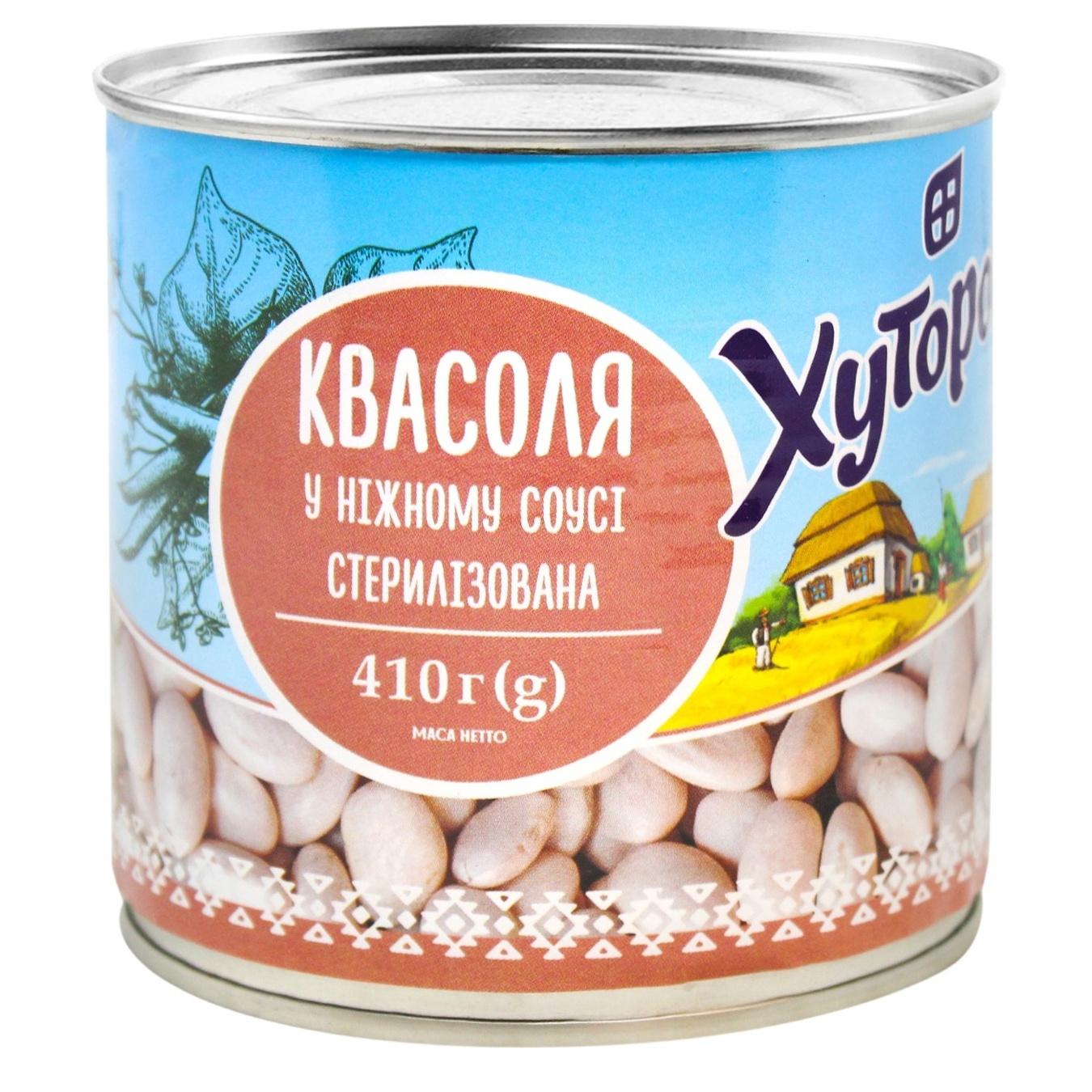 Квасоля Хуторок в білому соусі 410г — фото продукту