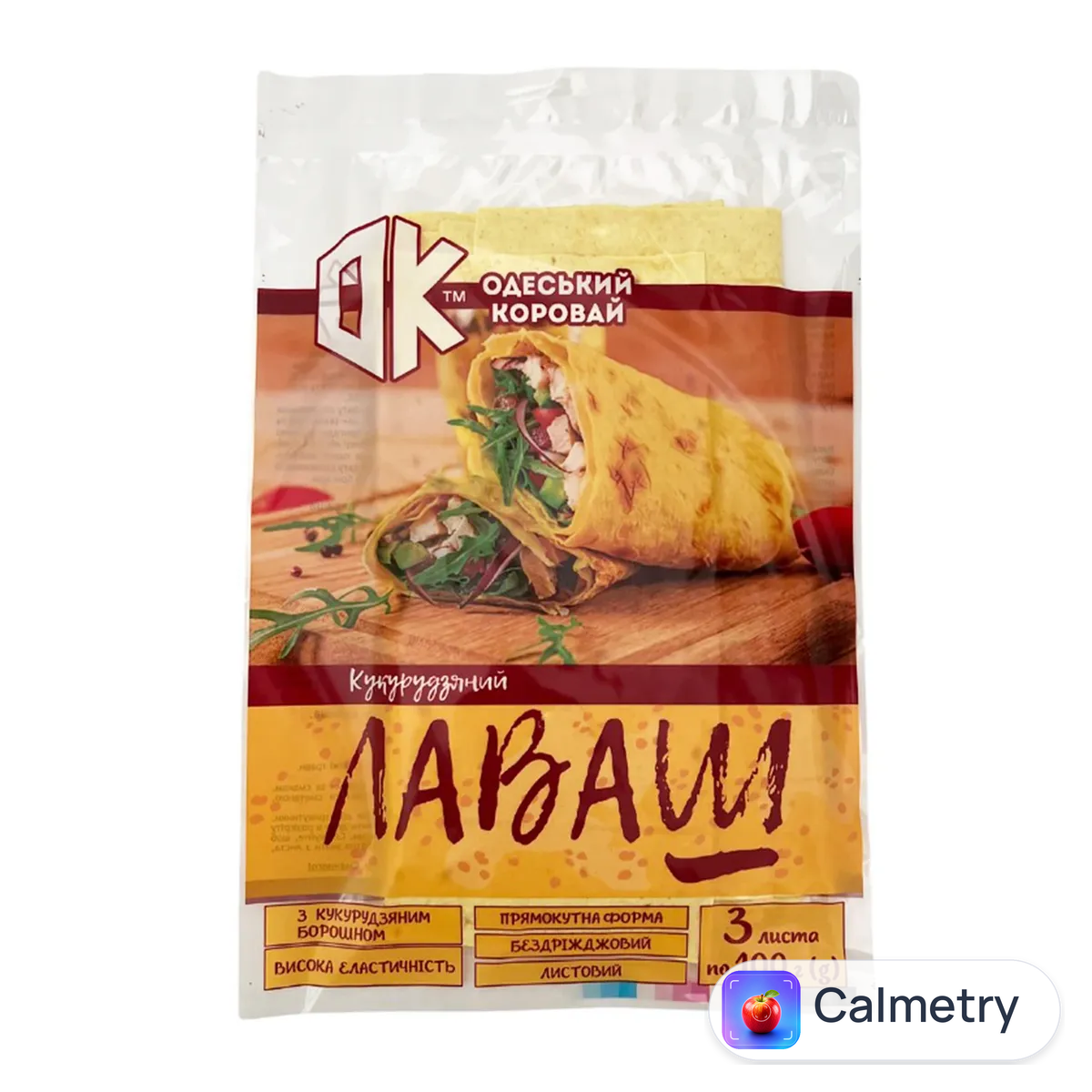 Лаваш кукурудзяний «Одеський Хлібзавод №4» листовий, 3 шт. Одеський хлібозавод №4