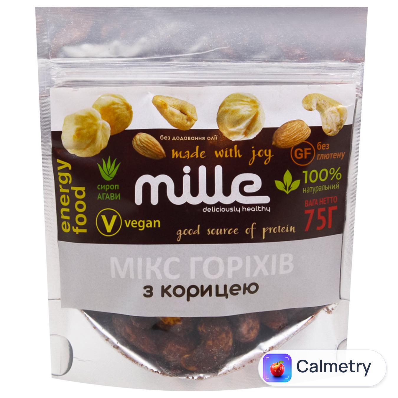 Горіхи Mille мікс з корицею 75г