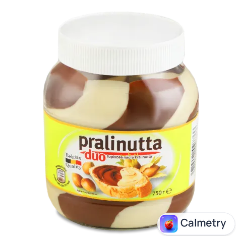 Паста шоколадна Pralinutta Duo з молочним какао і лісовим горіхом