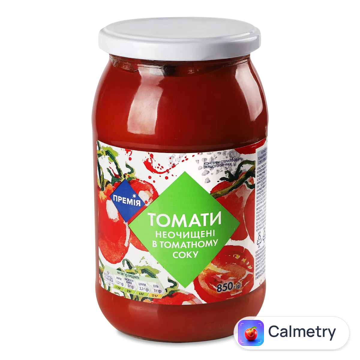 Томати «Премія»® неочищені в томатному соку 850г