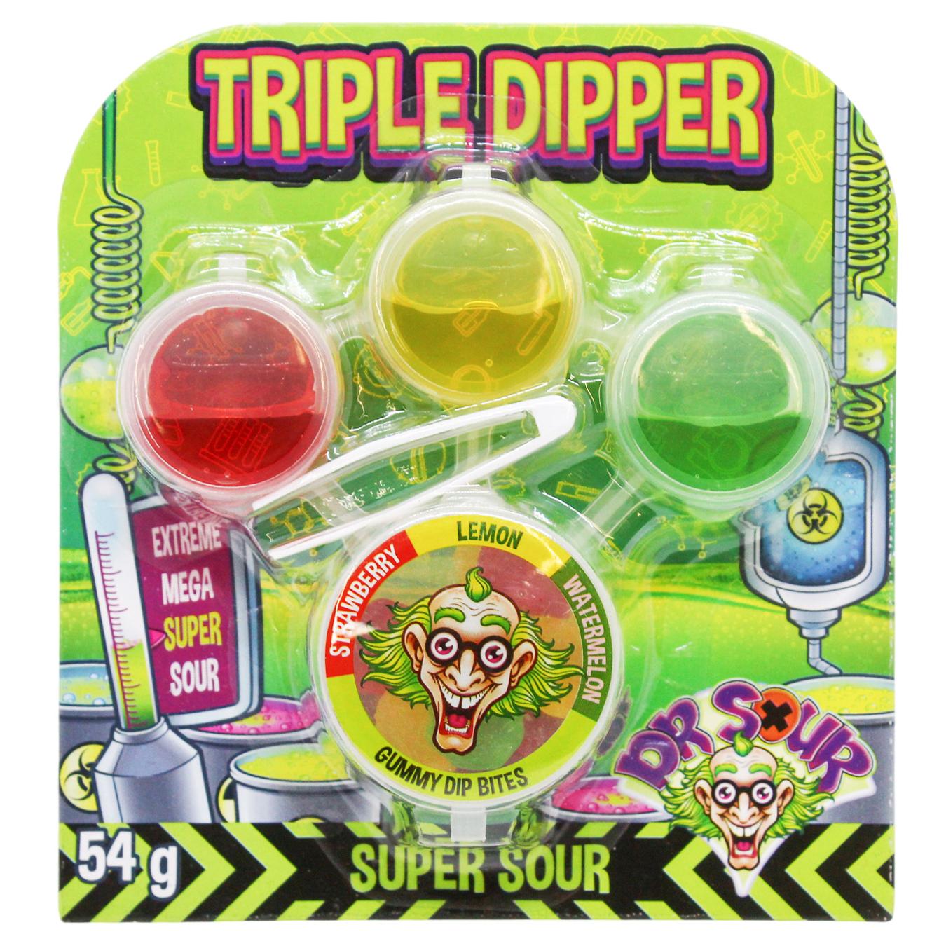 Льодяники Dr. Sour Triple Dipper 54г — фото продукту