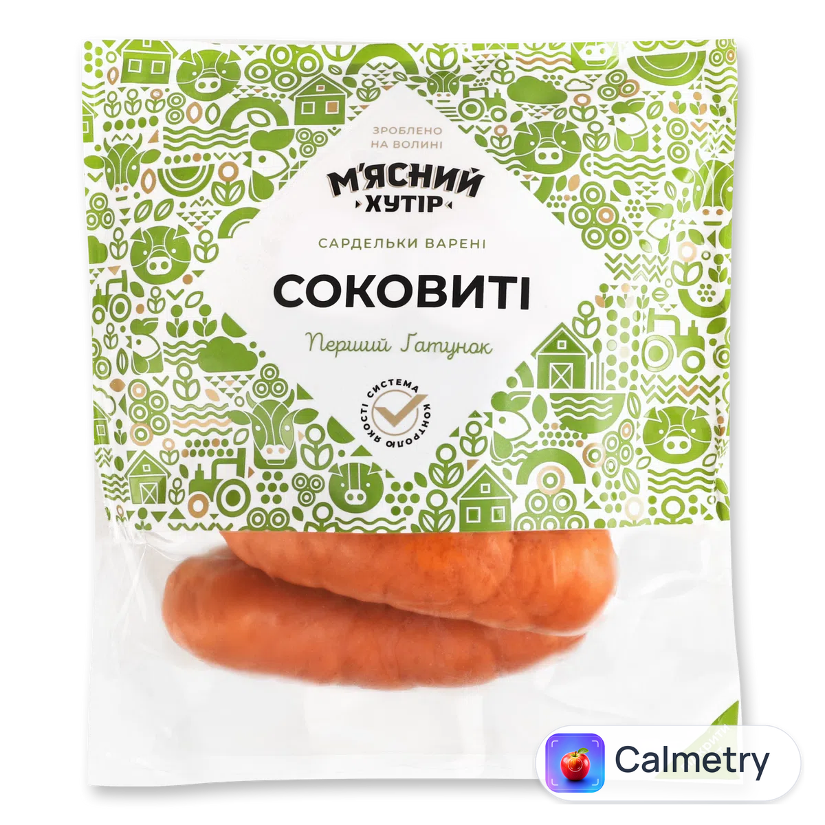 Сардельки М'ясний Хутір Соковиті н/о 1 ґ