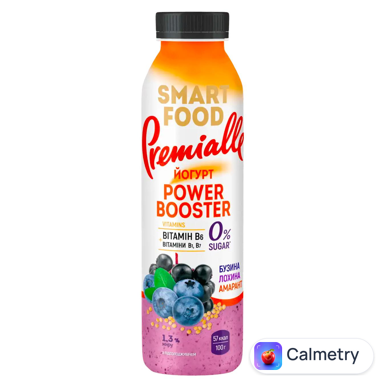 Йогурт Premialle Smart Food Вeauty Booster бузина-лохина-амарант 1,3% 290г