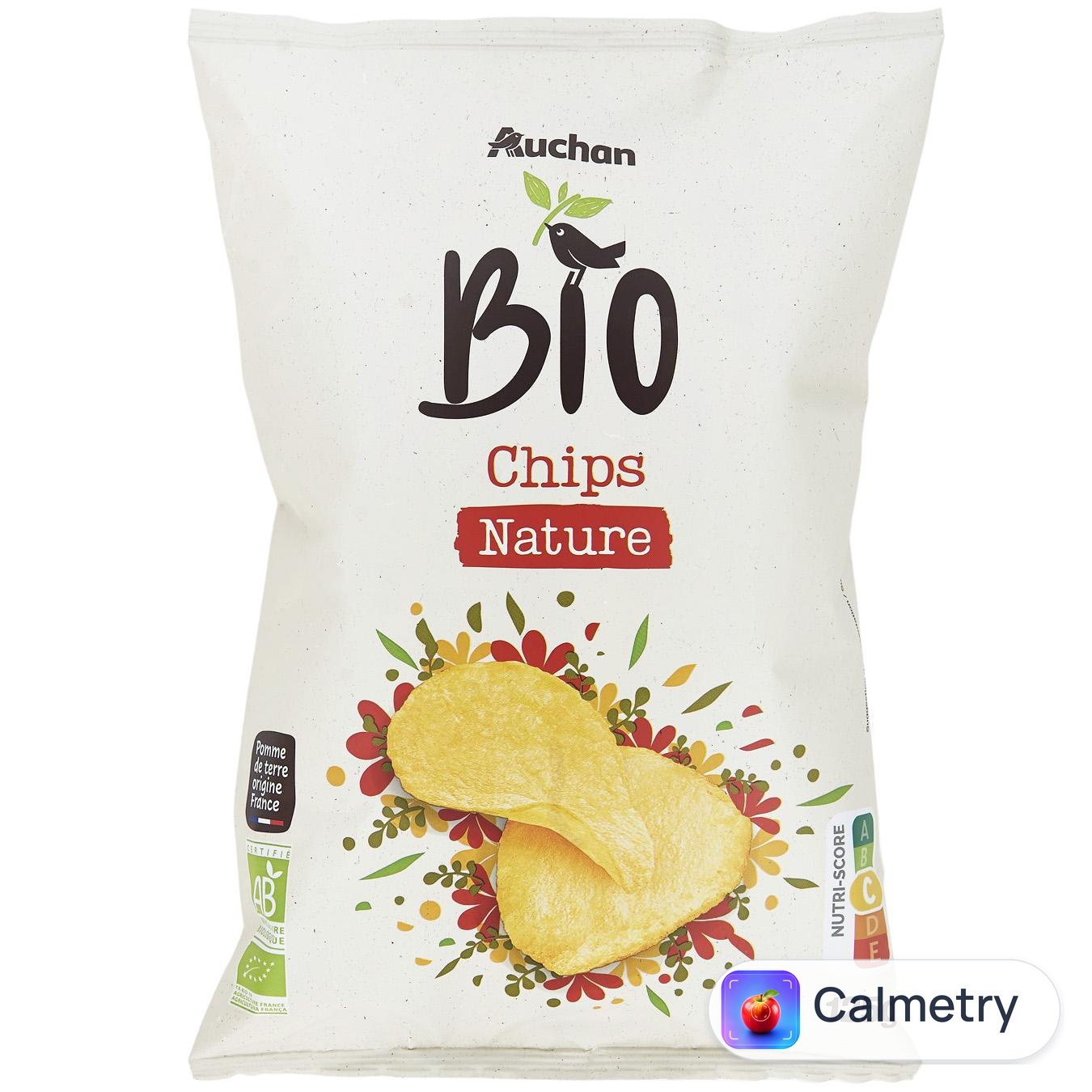 Чипси Auchan Bio Chips Nature картопляні 125г