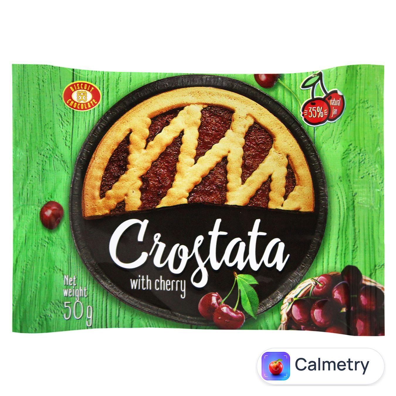 Пиріг Бісквіт-Шоколад Crostata Вишня пісочний 50г — фото продукту